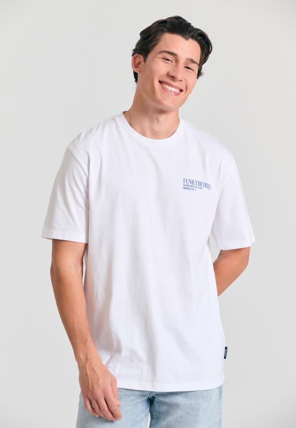 Relaxed t-shirt με vintage τύπωμα στην πλάτη