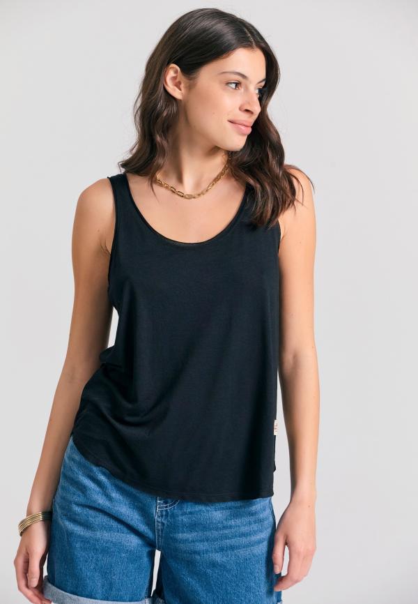Γυναικείο μονόχρωμο tank top από βισκόζη