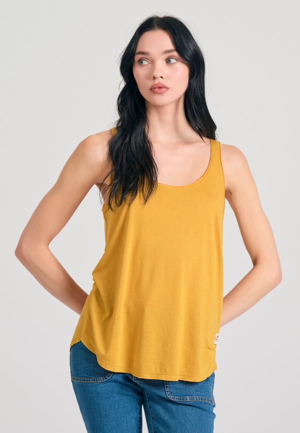 Γυναικείο μονόχρωμο tank top από βισκόζη