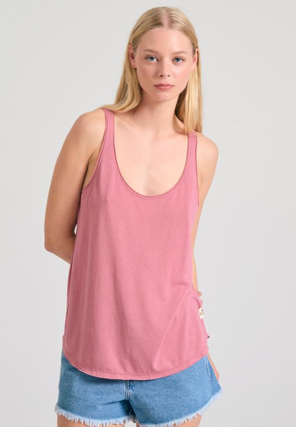 Γυναικείο μονόχρωμο tank top από βισκόζη