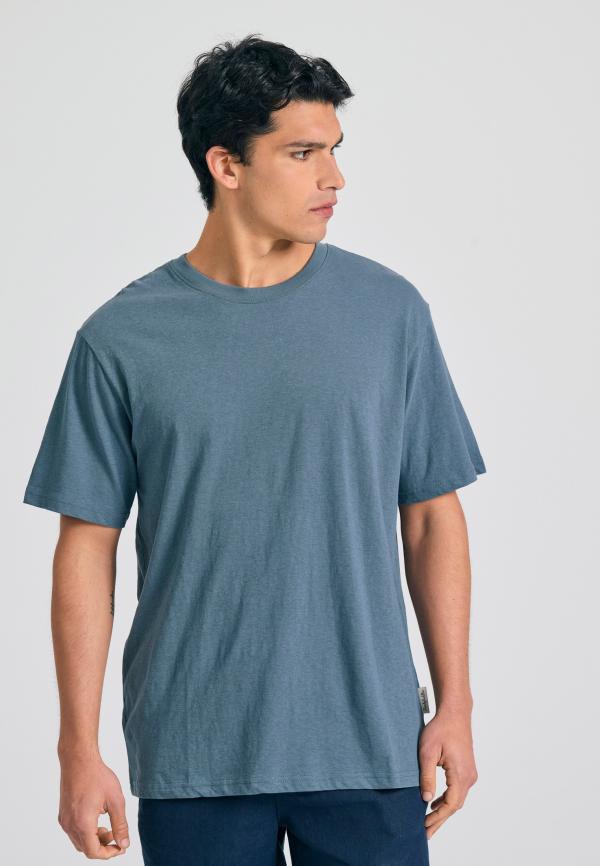 Relaxed fit linen blend t-shirt