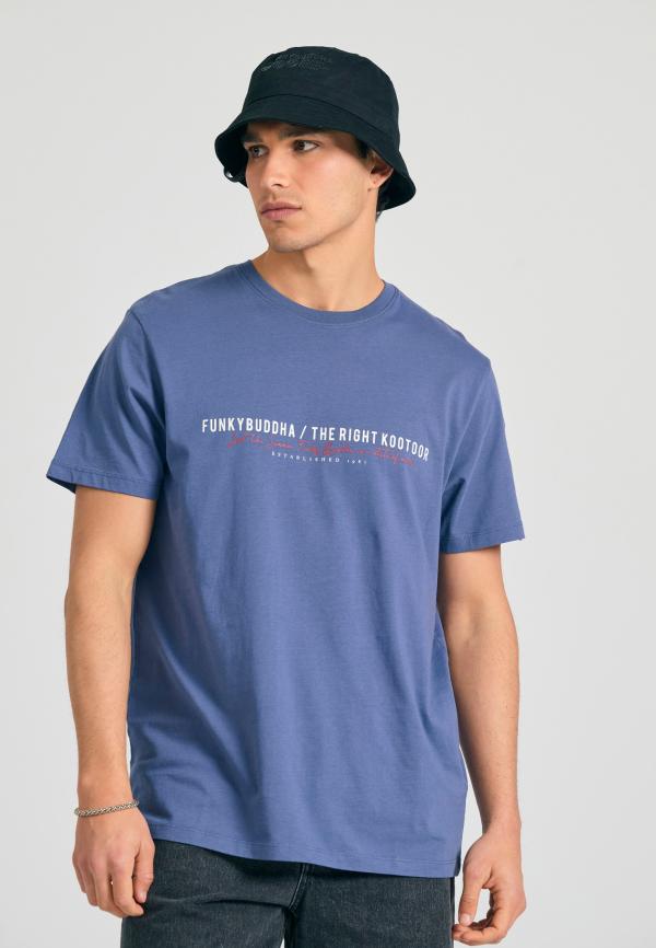 Ανδρικό t-shirt με Funky Buddha τύπωμα στο στήθος