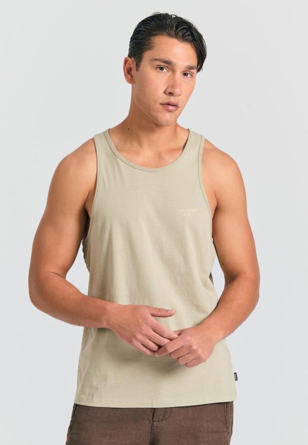Ανδρικό tank top με logo στο στήθος