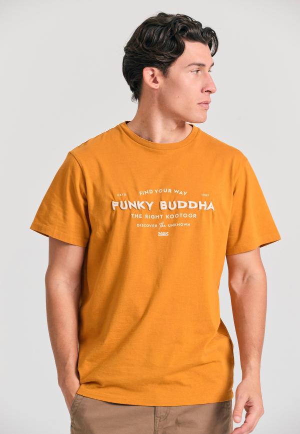 T-shirt με embossed τύπωμα από οργανικό βαμβάκι