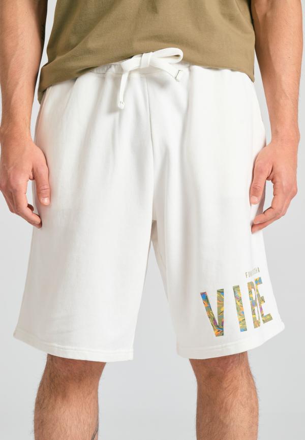 Relaxed fit αθλητική βερμούδα με τύπωμα