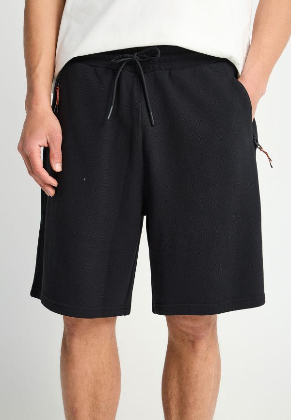Relaxed fit αθλητική βερμούδα σε πικέ ύφανση