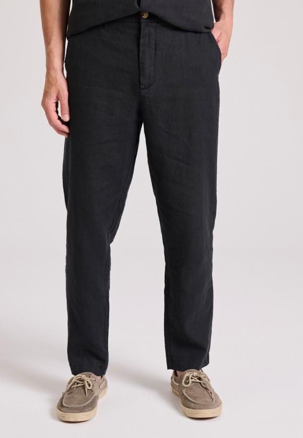 Linen blend casual chino παντελόνι