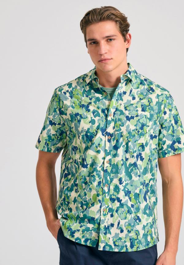 Relaxed fit φλοράλ πουκάμισο