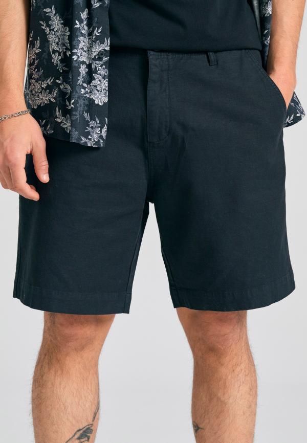 Loose fit linen blend chino βερμούδα