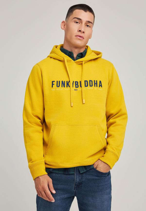 Regular fit φούτερ με κουκούλα και Funky Buddha κέντημα