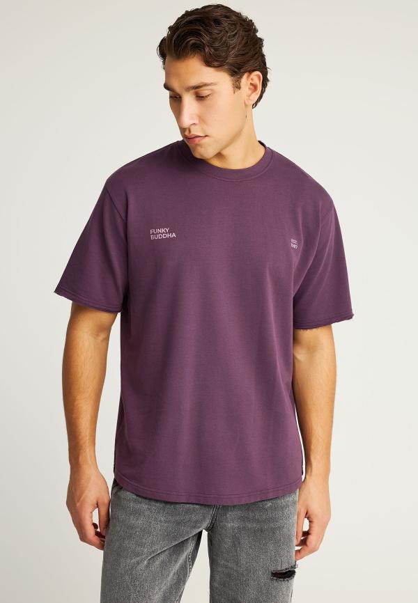 T-shirt με text τύπωμα στην πλάτη