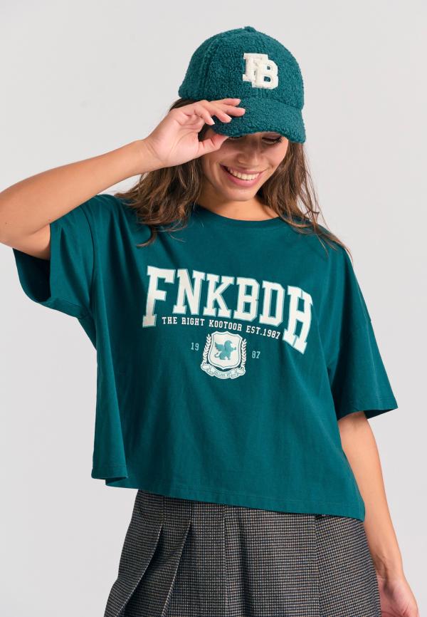 Βαμβακερό t-shirt με varsity λογότυπο