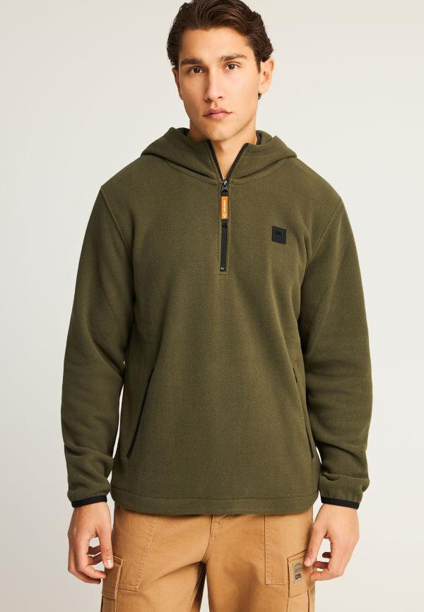 Fleece φούτερ με κουκούλα