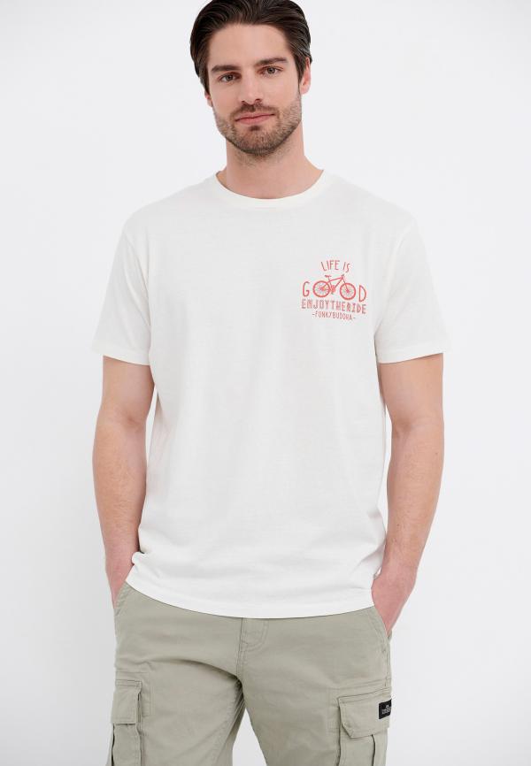 T-shirt με τύπωμα στο στήθος