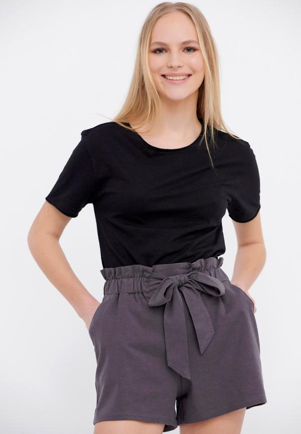 Lyocell blend σόρτς με μπροστινό δέσιμο