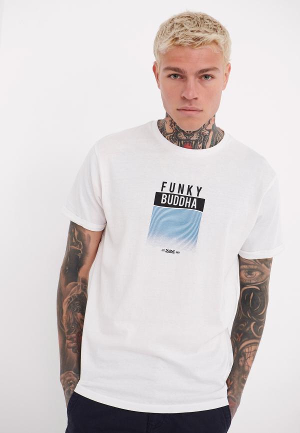T-shirt από οργανικό βαμβάκι με Funky Buddha τύπωμα