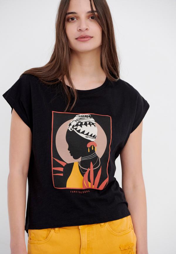 Βαμβακερό t-shirt με τύπωμα