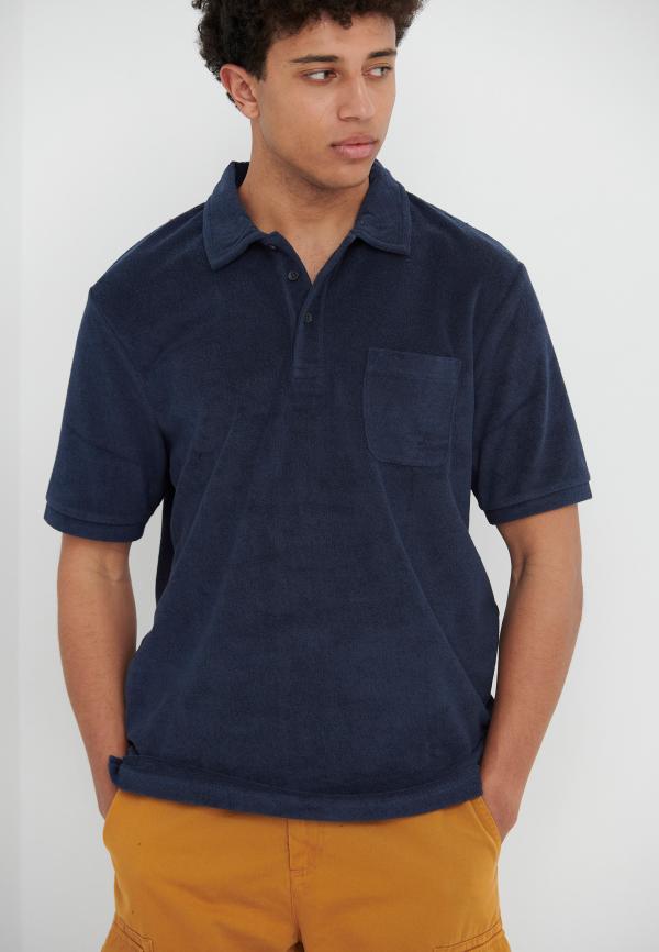 Μπλούζα polo σε πετσετέ ύφασμα