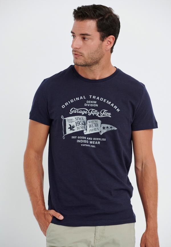 Βαμβακερό t-shirt με τύπωμα Garage 55