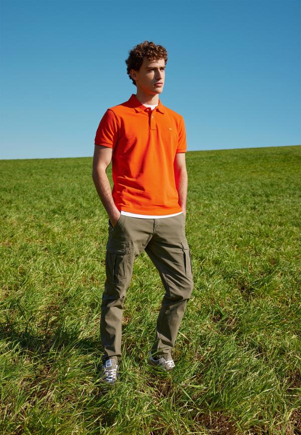 Essential μπλούζα πόλο από βαμβάκι πικέ