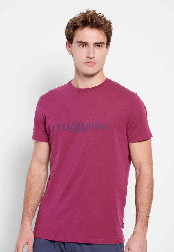 Βαμβακερό t-shirt με Funky Buddha τύπωμα