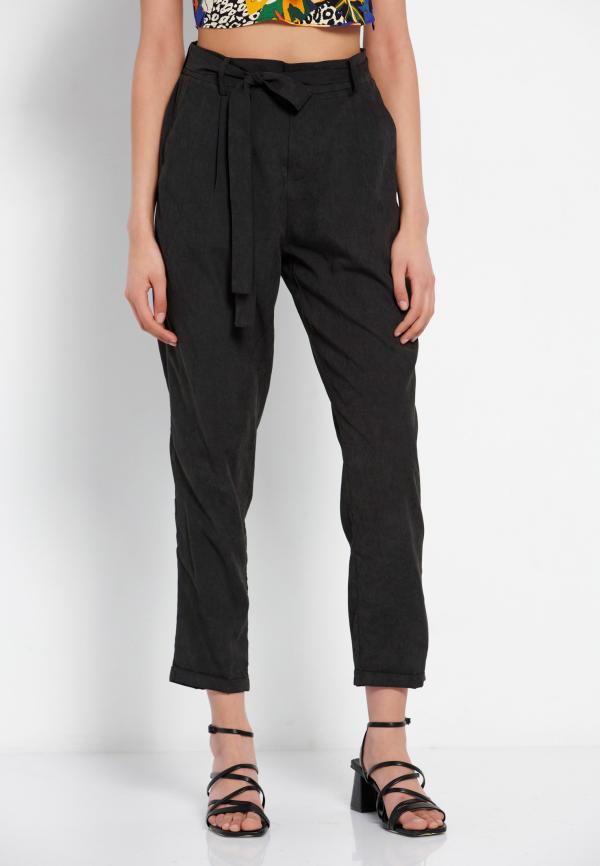 Peg leg παντελόνι με ελαστική μέση και ζώνη