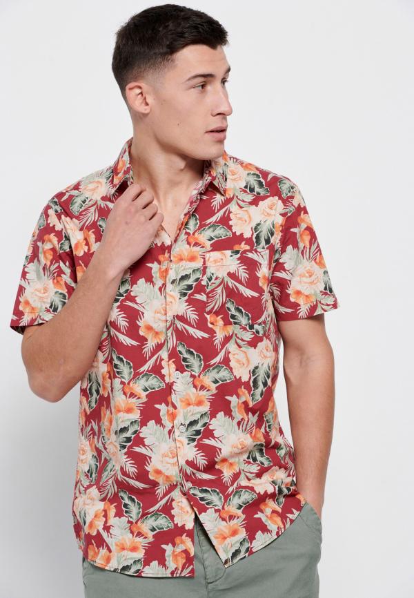 Resort πουκάμισο με φλοράλ τύπωμα