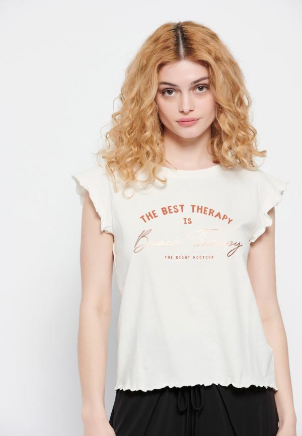 Organic cotton t-shirt με τύπωμα