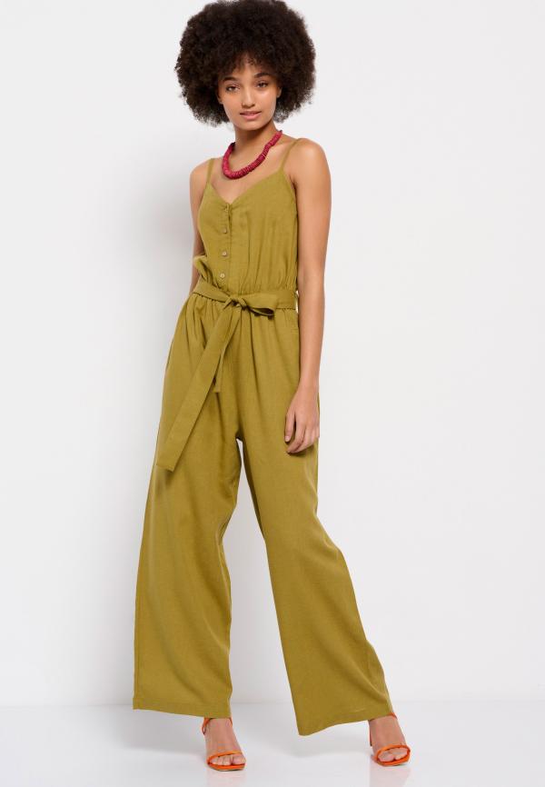 Linen blend ολόσωμη φόρμα