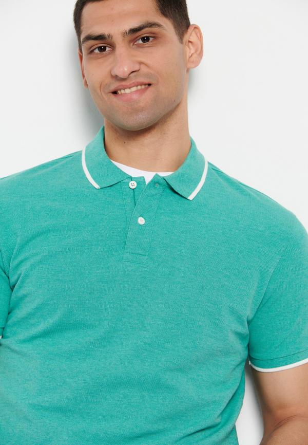 Essential μπλούζα polo σε μελανζέ ύφασμα