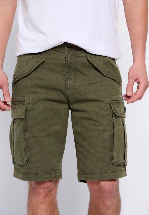 Cargo βερμούδα σε ζακάρ ύφανση