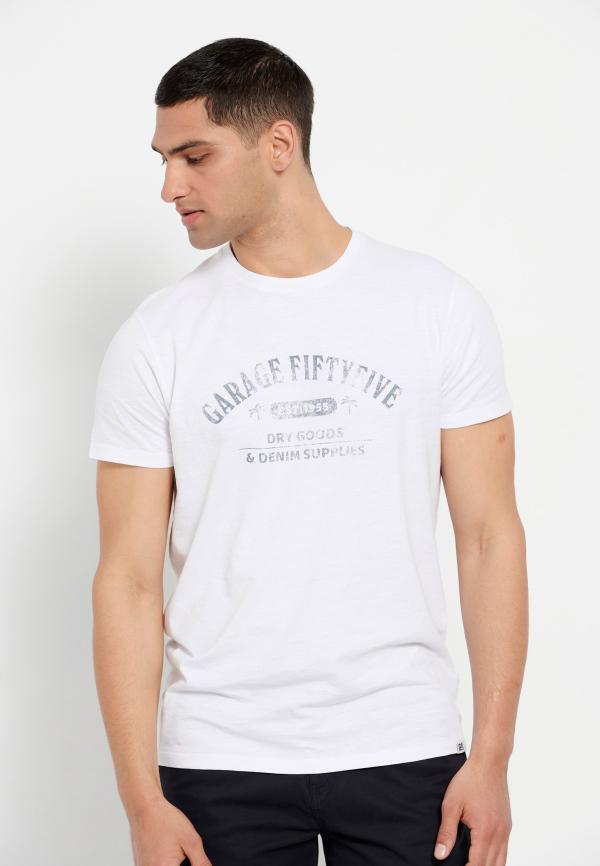T-shirt με τύπωμα στο στήθος Garage 55