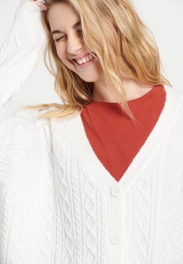 Cropped ζακέτα με σχέδιο στην πλέξη