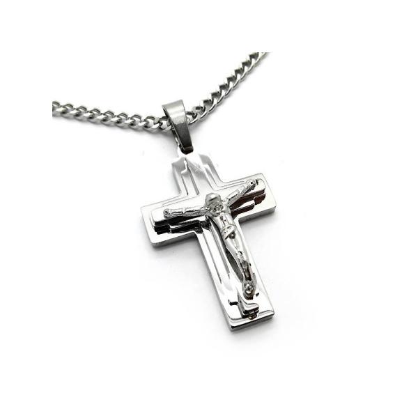 Ανδρικός Σταυρός με αλυσίδα από ατσάλι SA101
