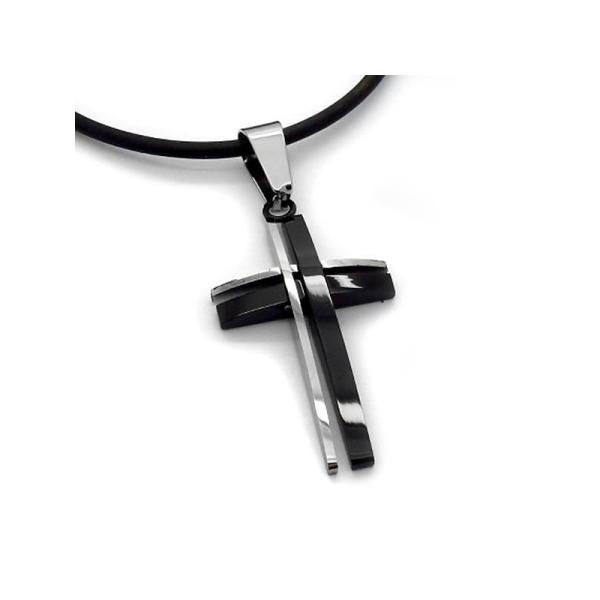 Μοντερνος Σταυρος από ατσάλι δίχρωμος SA113