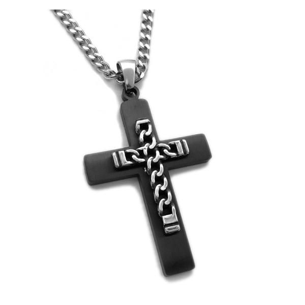 Ενας κομψός ανδρικος σταυρός από ατσάλι SA278