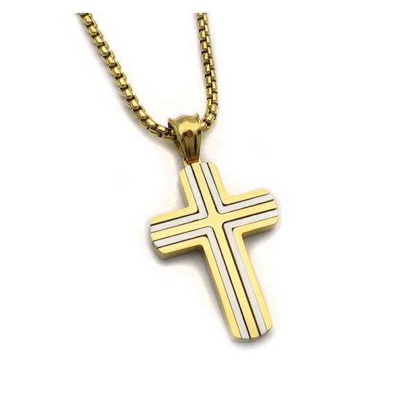 Μοντέρνος ανδρικός σταυρός με αλυσίδα SA281