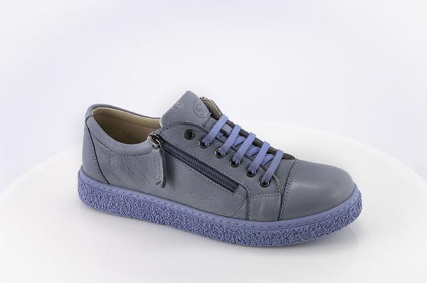 Safe Step 5014 - Γυναικείο Δερμάτινο Ανατομικό Sneaker με κορδόνια και φερμουάρ