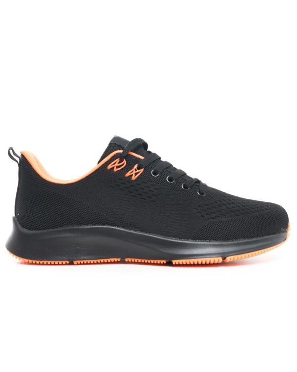 Ανδρικά sneakers μαύρα με μικρό σχέδιο