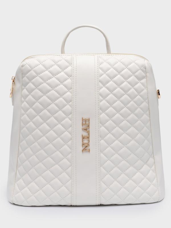 NOLAH ΓΥΝΑΙΚΕΙO BACKPACK JUNO WHITE-BLACK LIGHT GOLD