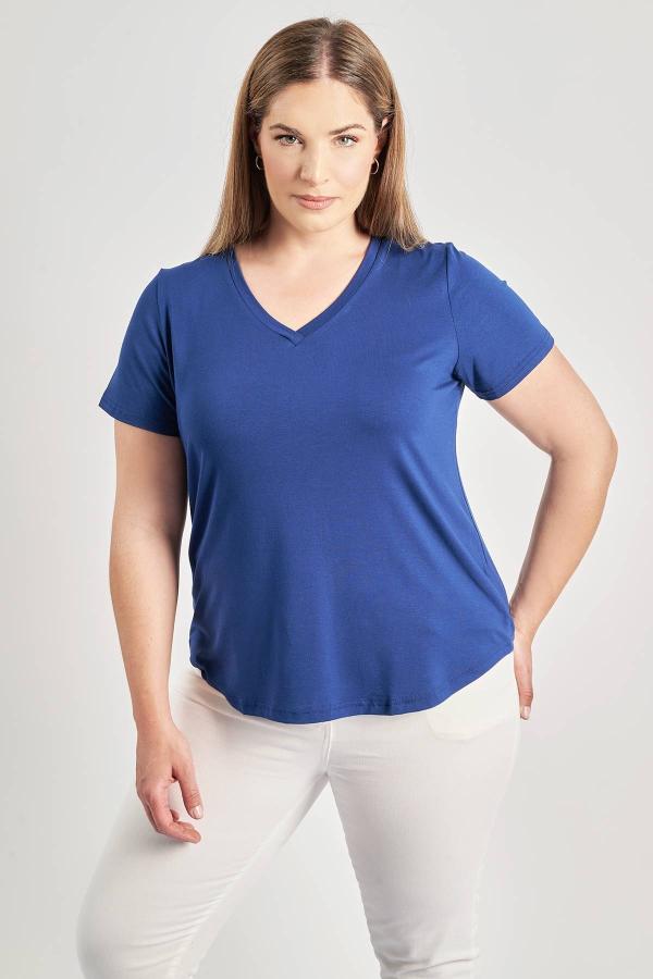 Basic μπλούζα με λαιμόκοψη V