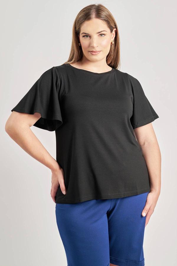 Basic μπλούζα με flared μανίκια