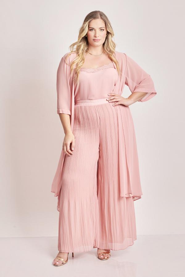 Παντελόνα chiffon πλισέ