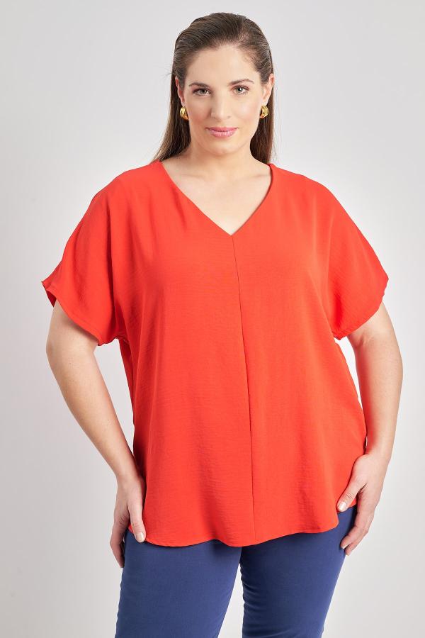 Μπλούζα washed με V