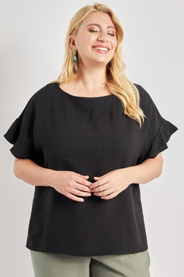 Μπλούζα ρεγιόν όψη λινό