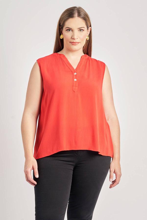 Μπλούζα αμάνικη βισκόζη γκοφρέ