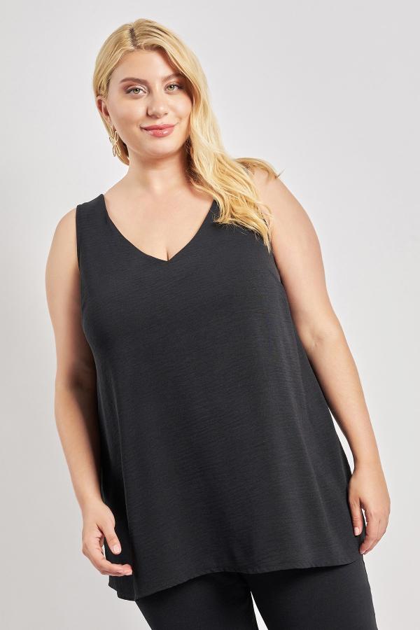 Μπλούζα αμάνικη washed ανάγλυφο