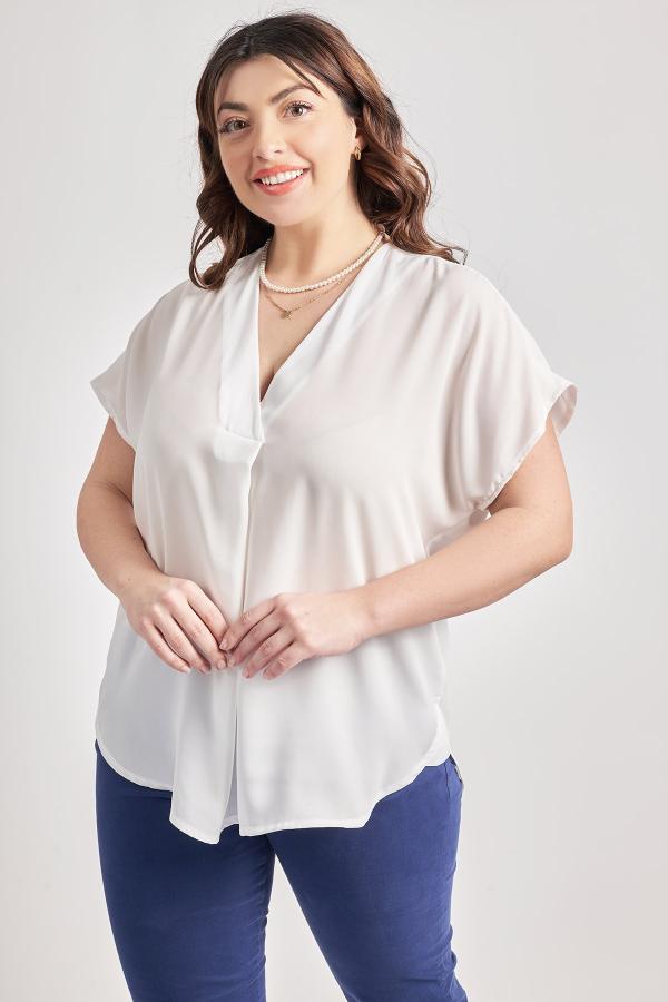 Μπλούζα σιφόν με κουφόπιετα