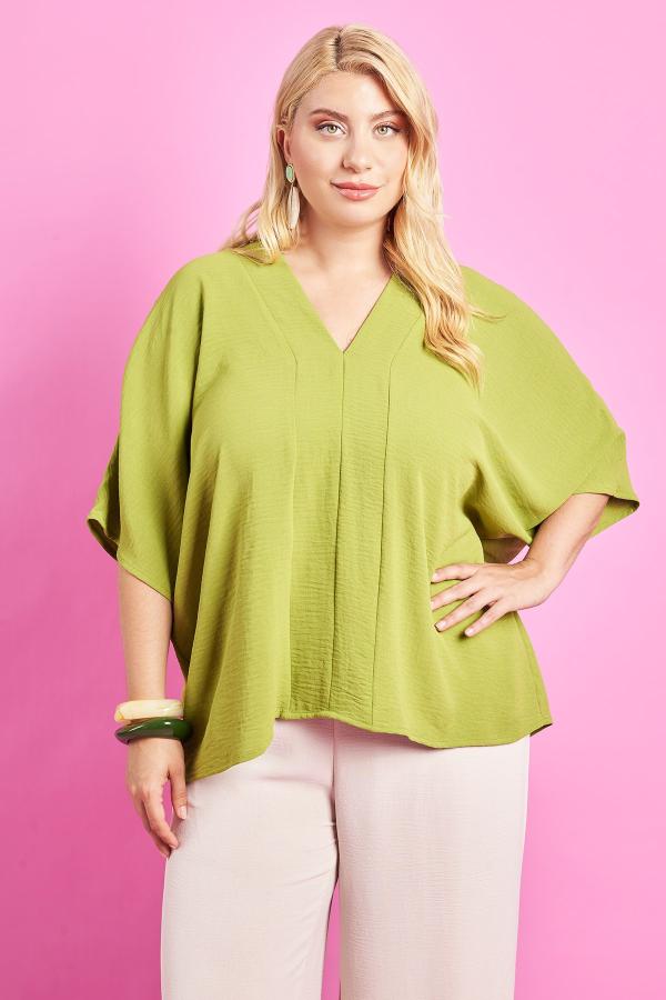 PRBT Μπλούζα με δέσιμο πίσω washed ανάγλυφο