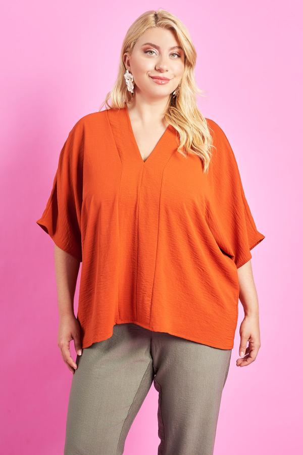 PRBT Μπλούζα με δέσιμο πίσω washed ανάγλυφο